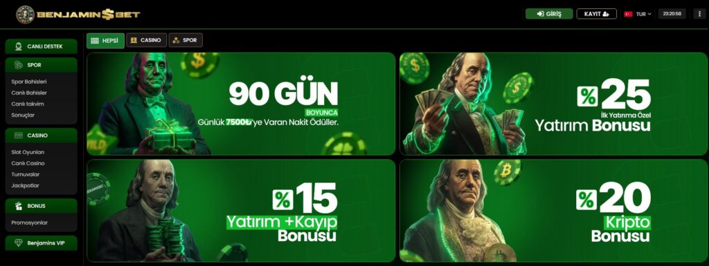 benjaminsbet bonusları